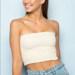 SOLDBrandy Melville John Galt White Tube Top